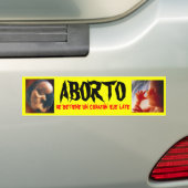 ABORTO se detiene un corazon que late バンパーステッカー (車上)