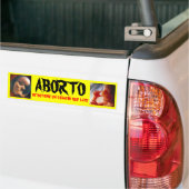 ABORTO se detiene un corazon que late バンパーステッカー (トラック上)