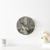 Aboukの戦いで傷ついているMustaphaの前述のパシャ ラウンド壁時計 (ホーム)