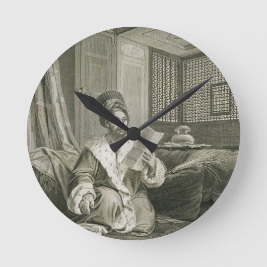 Aboukの戦いで傷ついているMustaphaの前述のパシャ ラウンド壁時計 (正面)