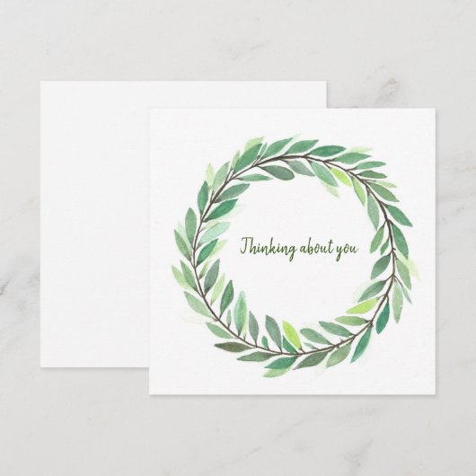 About 考える You card green leafリース (正面/裏面)