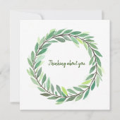 About 考える You card green leafリース (正面)