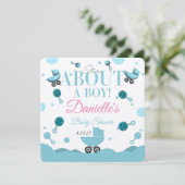 『About a Boy』ベビーシャワー招待状 招待状 (スタンド正面)