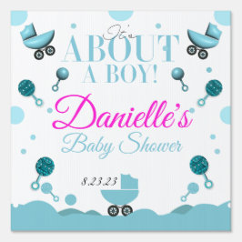 About a Boy Baby Shower招待状招待状抱き枕 アウトドアサイン