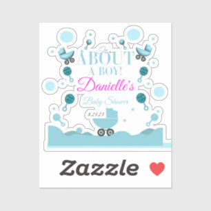 About a Boy Baby Shower招待状招待状抱き枕 シール
