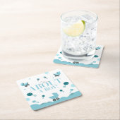 About a Boy Baby Shower招待状招待状抱き枕 スクエアペーパーコースター (インサイチュ)