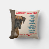 About Boxers Funny & Loving Boxer Dog Quote Design クッション (正面)