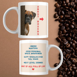About Boxers Funny & Loving Boxer Dog Quote Design コーヒーマグカップ
