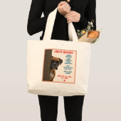About Boxers Funny & Loving Boxer Dog Quote Design ラージトートバッグ (正面(商品))