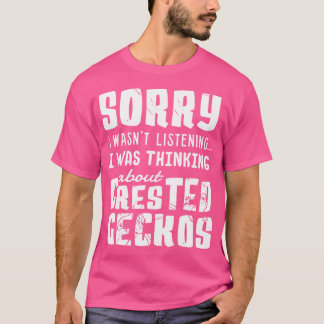 About Geckos考える Cute Crested Geckos Animal Tシャツ