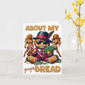 About my Gingerbread おもしろい Urban Christmas カード (黄色い花)