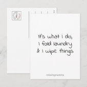 About the momlife, funny quote kaart シーズンポストカード (正面/裏面)