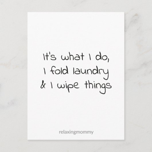 About the momlife, funny quote kaart シーズンポストカード (正面)