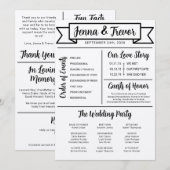 About Us Fun Minimalist Wedding Program プログラム (正面/裏面)