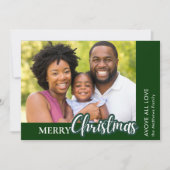 Above All Love Modern Plaid Photo Christmas シーズンカード (正面)