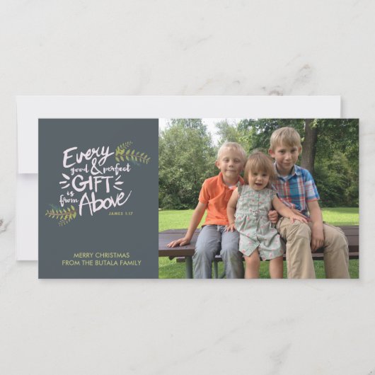 Above Religious Christmas Photo Cardからのプレゼント シーズンカード (正面)