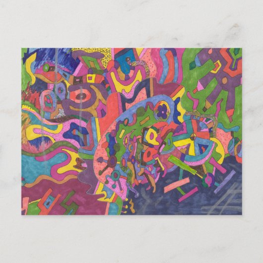 "Above the Storm"抽象芸術・アート ポストカード (正面)