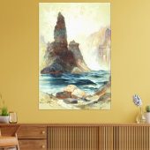 Above Tower Falls, Moran, 1872 キャンバスプリント (インサイチュ (リビング))