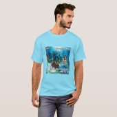 Above Water Graphic Tee (海ブルー) Tシャツ (正面フル)