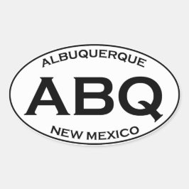 ABQ – アルバカーキニューメキシコ 楕円形シール