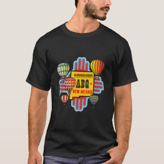 Abq Nm Albuquerqueニューメキシコ熱気球Zia Tシャツ