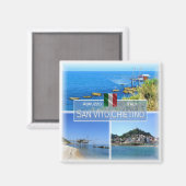ABR004 SAN VITO CHIETINO, Abruzzo,冷蔵庫 マグネット (正面/裏面)