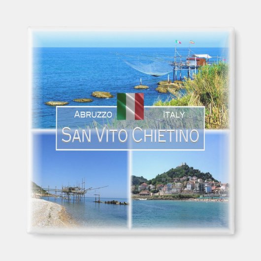 ABR004 SAN VITO CHIETINO, Abruzzo,冷蔵庫 マグネット (正面)