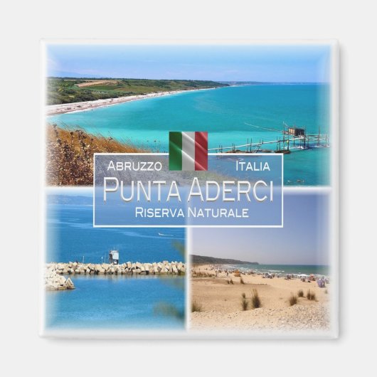 ABR005 PUNTA ADERCI, Abruzzo,イタリア,冷蔵庫 マグネット (正面)