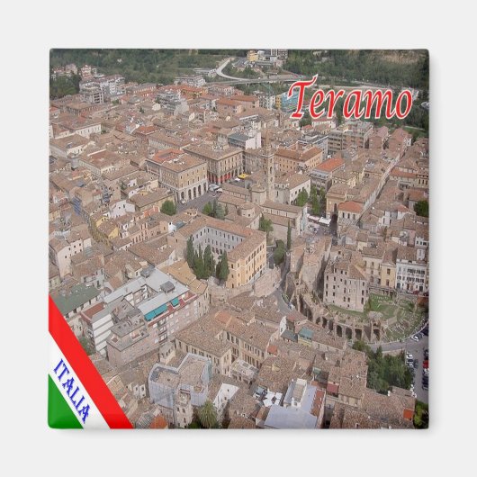ABR010 TERAMO, Abruzzo,イタリア,冷蔵庫 マグネット (正面)