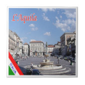ABR012 L' AQUILA, Abruzzo，イタリア， タイル (正面)