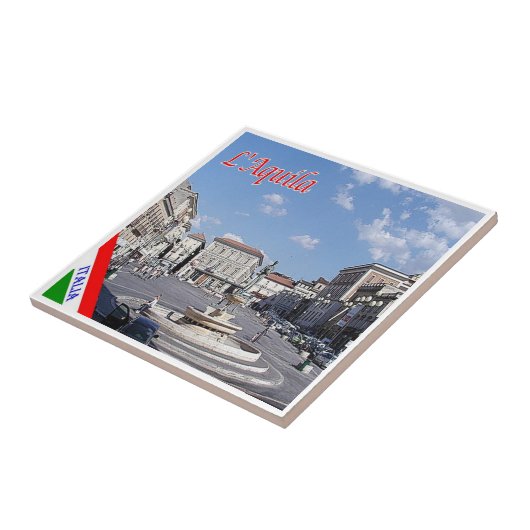 ABR012 L' AQUILA, Abruzzo，イタリア， タイル (側面)