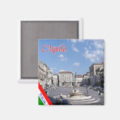 ABR012 L' AQUILA, Abruzzo，イタリア，冷蔵庫 マグネット (正面/裏面)