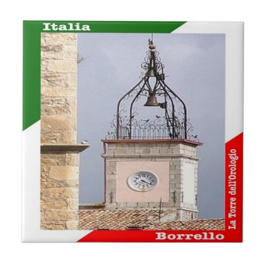 ABR017 BORRELLO、時計塔、 タイル (正面)