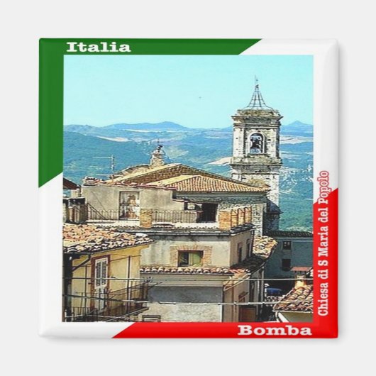 ABR018 BOMA, Abruzzo,イタリア,冷蔵庫 マグネット (正面)
