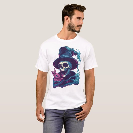 Abra-Cadabra Bones � Funny Magic Skull Tシャツ (正面フル)