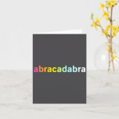 Abracadabra - Funny Cool Magic Quote  カード (黄色い花)