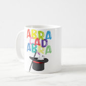 Abracadabra Magician Rabbit In A Hat Magic Wand コーヒーマグカップ (正面左)