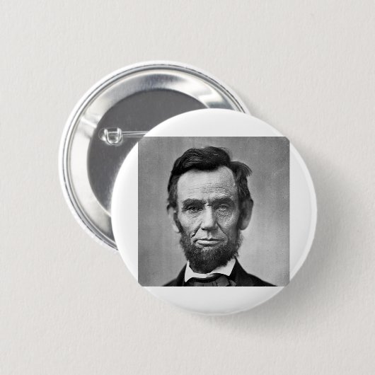 Abraham Lincoln – 社長 缶バッジ (正面&裏面)