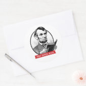 Abraham Lincoln 読 Banned Books ラウンドシール (封筒)