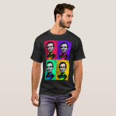 Abraham Lincoln 1858年ポップ・アートの美術解釈 Tシャツ (正面フル)