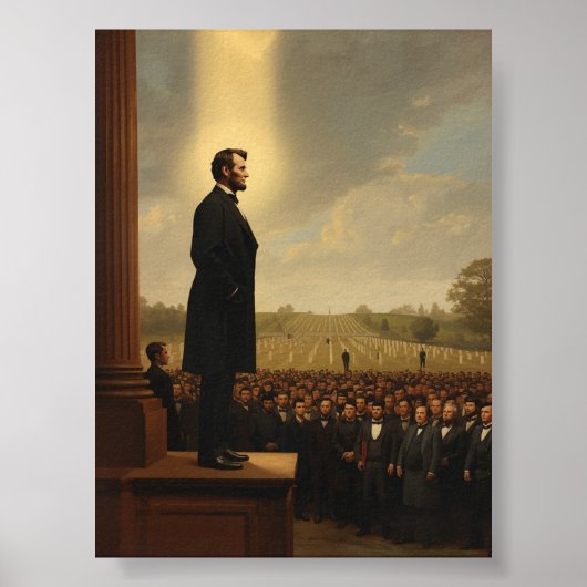 Abraham Lincoln Delivering the Gettysburg Address ポスター (正面)