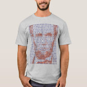 Abraham Lincoln & Gettysburgの住所(Red & Blue) Tシャツ (正面)