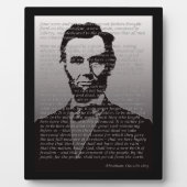 Abraham Lincoln & Gettysburg住所プラーク フォトプラーク (正面)