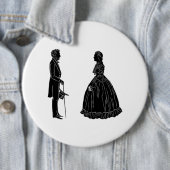 abraham lincoln mary todd lincoln silhouette 缶バッジ (インサイチュ)