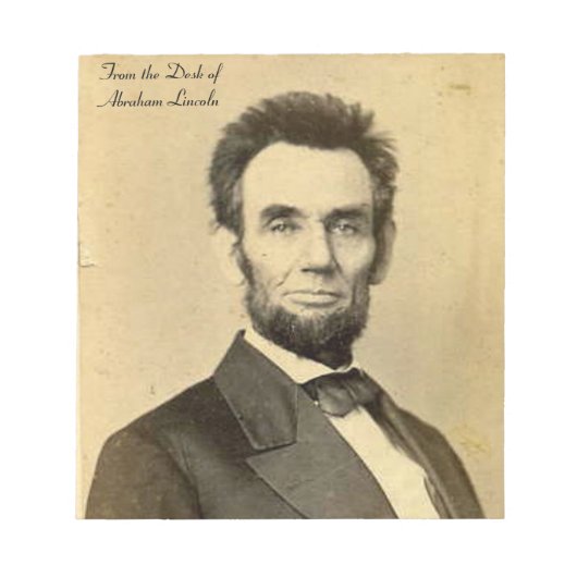 Abraham Lincoln Notepadのデスクから ノートパッド (正面)