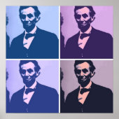 Abraham Lincoln Pop Art ポスター (正面)