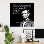 Abraham Lincoln Quote on Character ポスター (ホームオフィス)