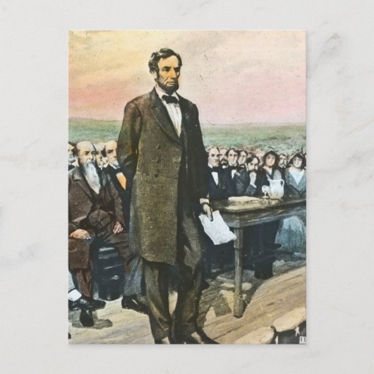 Abraham Lincoln Recites the Gettysburg Address Vin ポストカード (正面)