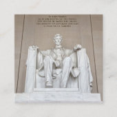 Abraham Lincoln Statue スクエア名刺 (正面)