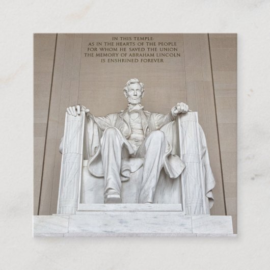 Abraham Lincoln Statue スクエア名刺 (正面)